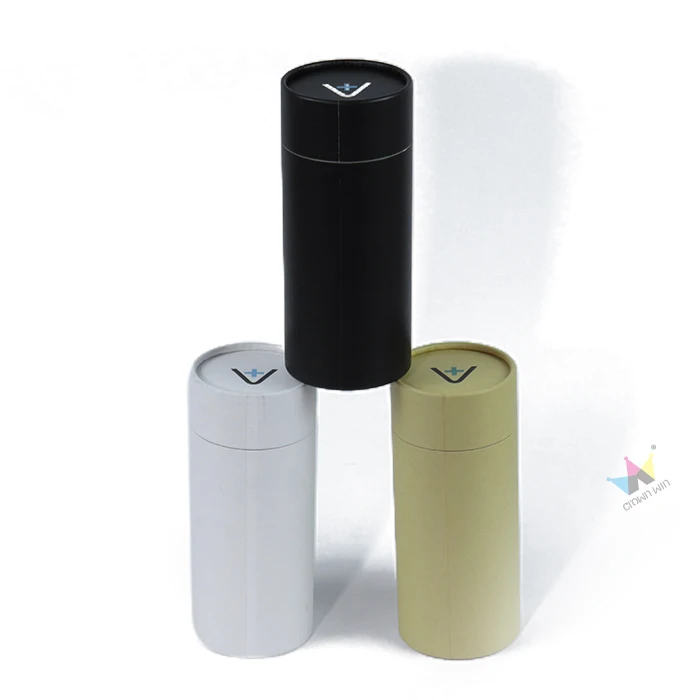 Биоразлагаемые переработанные Заказные круглые картонные крафт-бумажные трубки упаковка на заказ цилиндрическая бумажная коробка упаковка