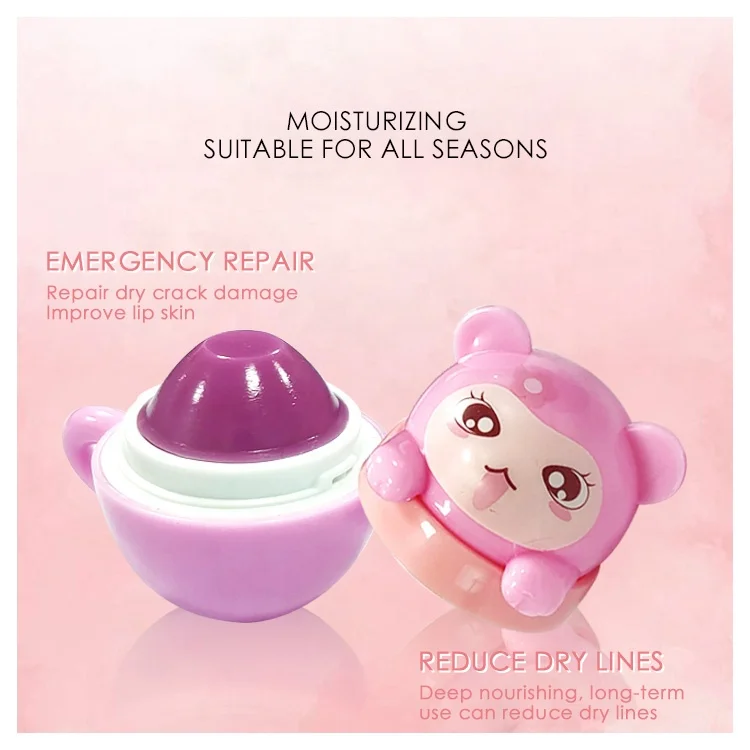 Wholesale New Fruit Flavor Cup Shape Cute Private Label Kids cupcake lip balm