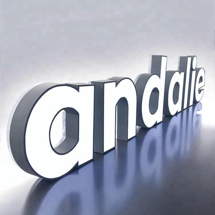 Top sign outdoor led light custom signs large 3d acrylic letters channel letter lights