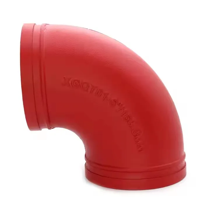 Fire Fighting Ductile Iron Grooved Cross 90 Degree Grooved Elbow Pipe Fittings
