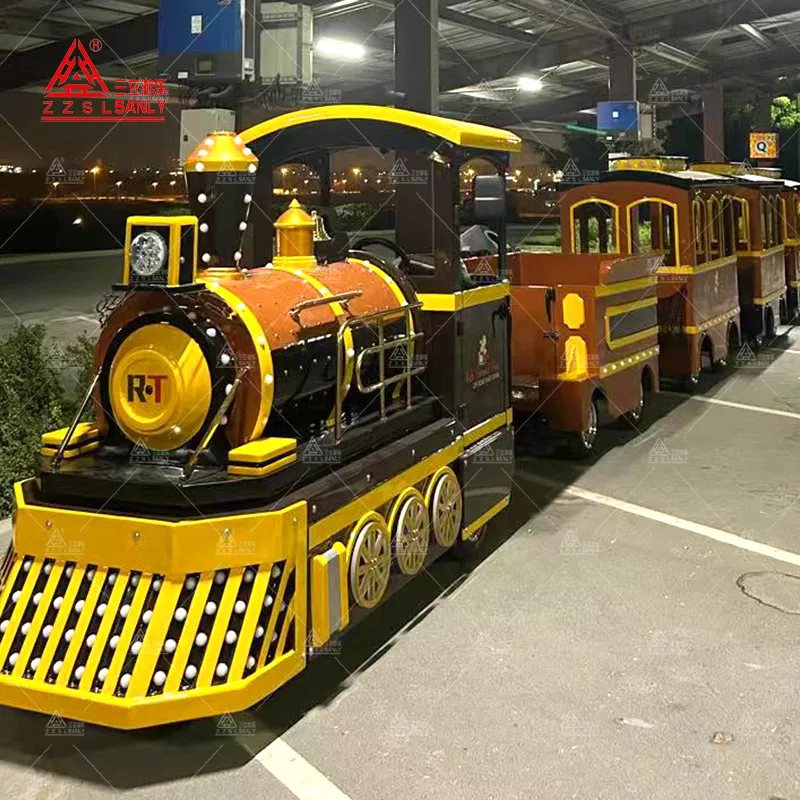Cheap Price Kids Amusement Park Mall Battery Opeated Toy Children Game 24 Seats Electric Trackless Train For Sale