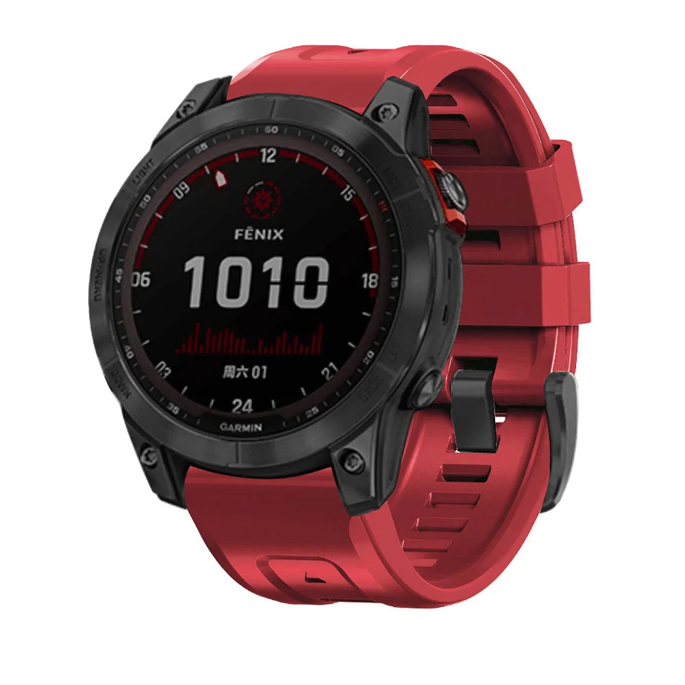 New Product Silicone Genuine Leather Watch Strap For Garmin Fenix5x,fenix 5x Plus,fenix6x,fenix7x, Tactix 7 Pro,descent Mk2i