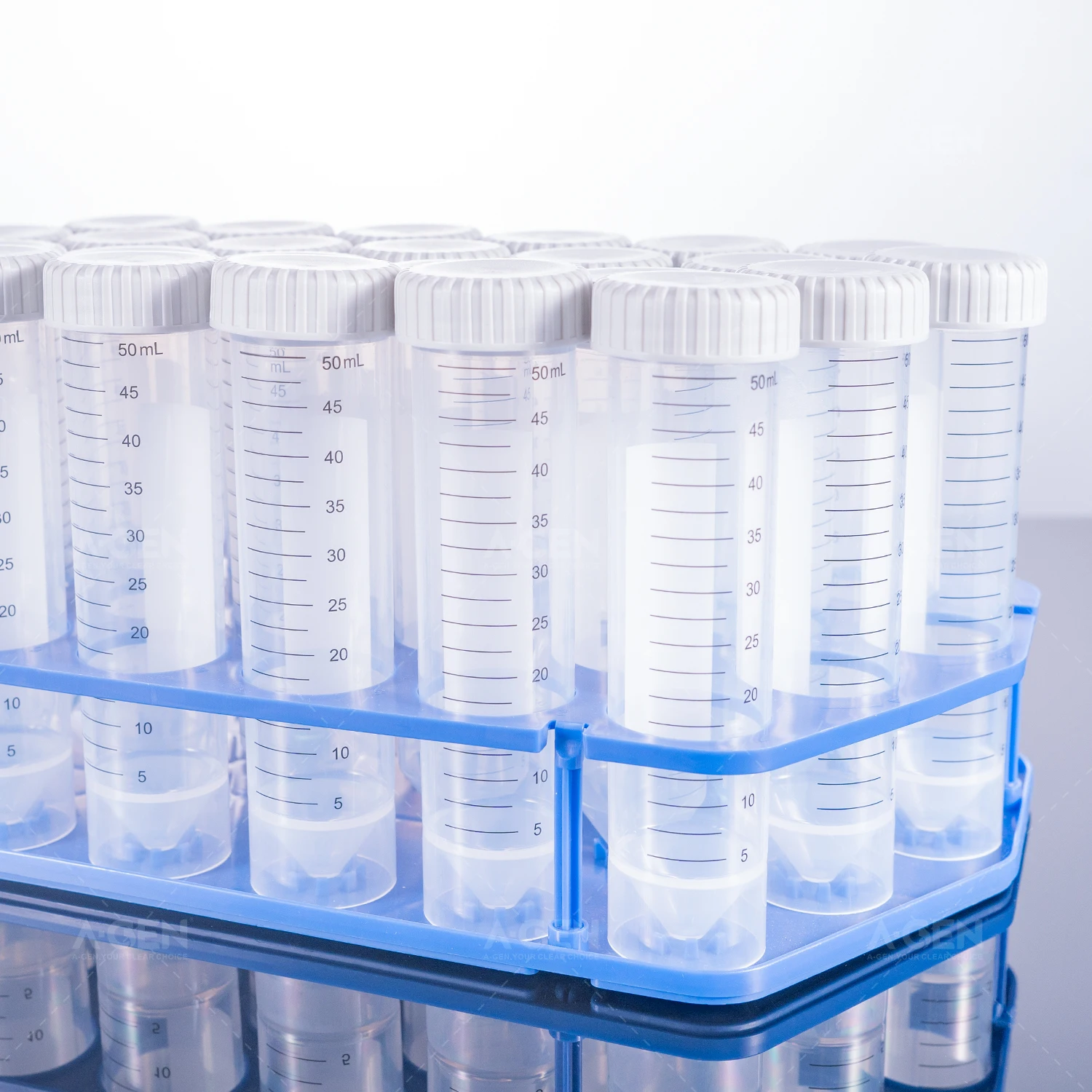 Центрифужная трубка 50 мл со стоячим коническим V-образным дном и градуировкой