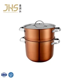 JHS wholesale custom layer 6L 20cm stainless steel food couscous steamer pot
