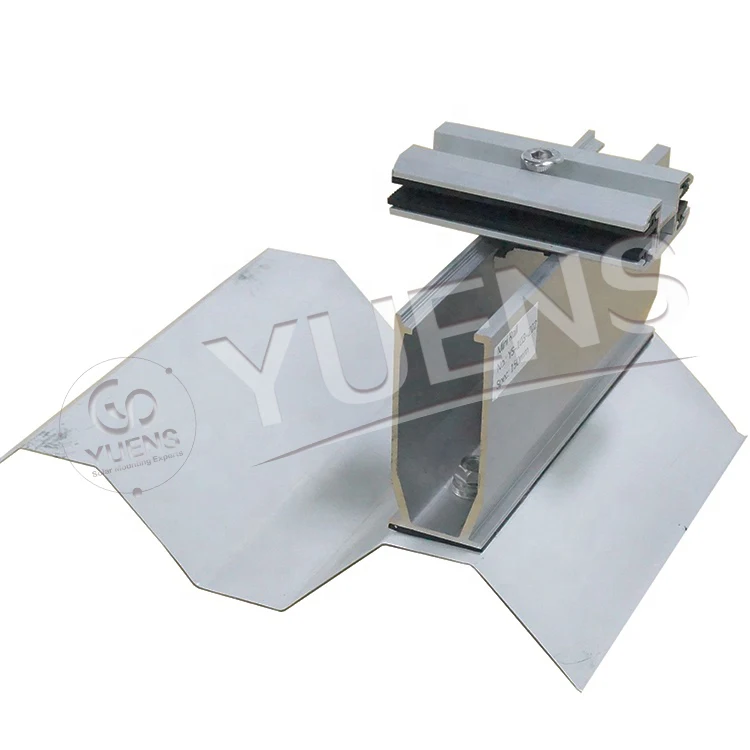 Yuens Mini Rail  Rack Structure System Accessories crest Solar metal thin Roof sheet Mounting system