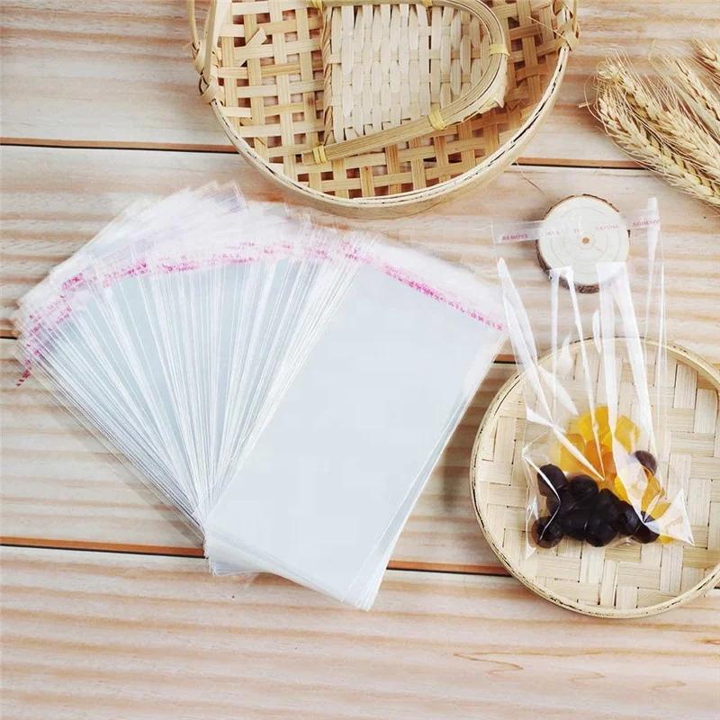 Self Sealing Cellophane Bags,5x7 Inches Clear Cookie Bags Resealable Cellophane Bags Self Adhesive for Packaging