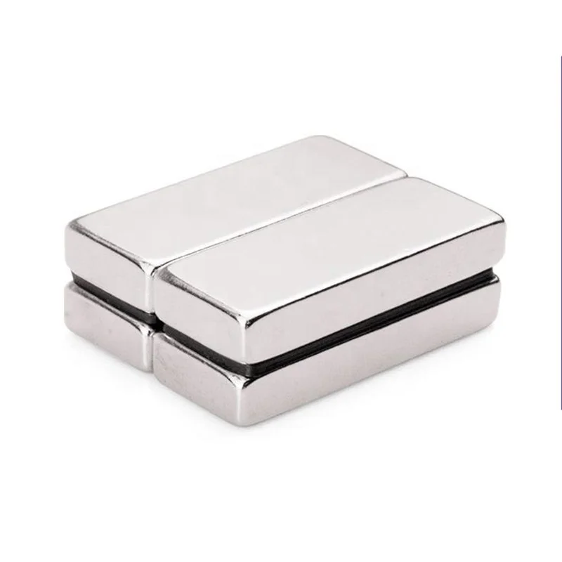 5000 Gauss Neodymium Magnets Generator Magnetic Permanent Nickle Plated Industrial Block Neodymium Magnet