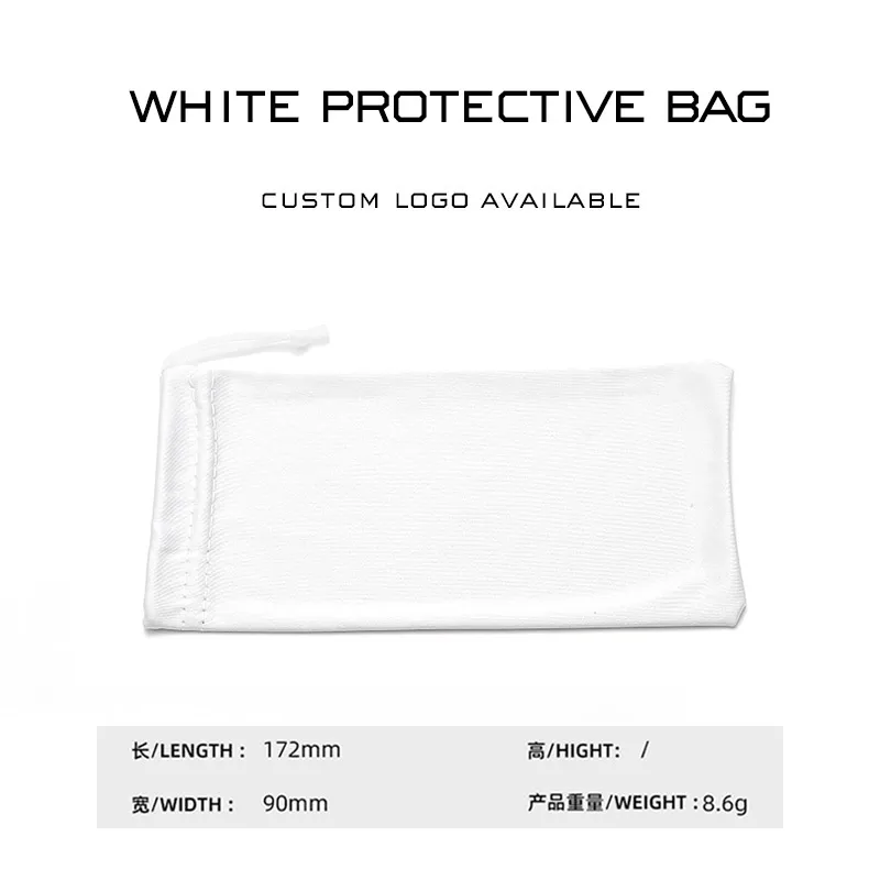 Lower Price  2022 Luxury White Sunglasses Case Custom Logo PU Leather Case for Glasses