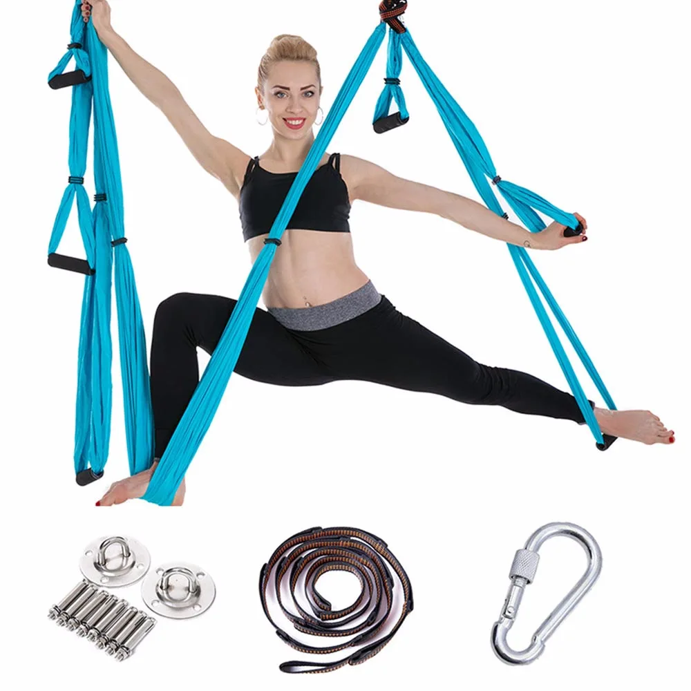 CustomA erial Yoga Swing Set Sling Strong Anti-Gravity Yoga Hammock Swing Frame Hanging Strap Rope for Yoga Exercise Equipment