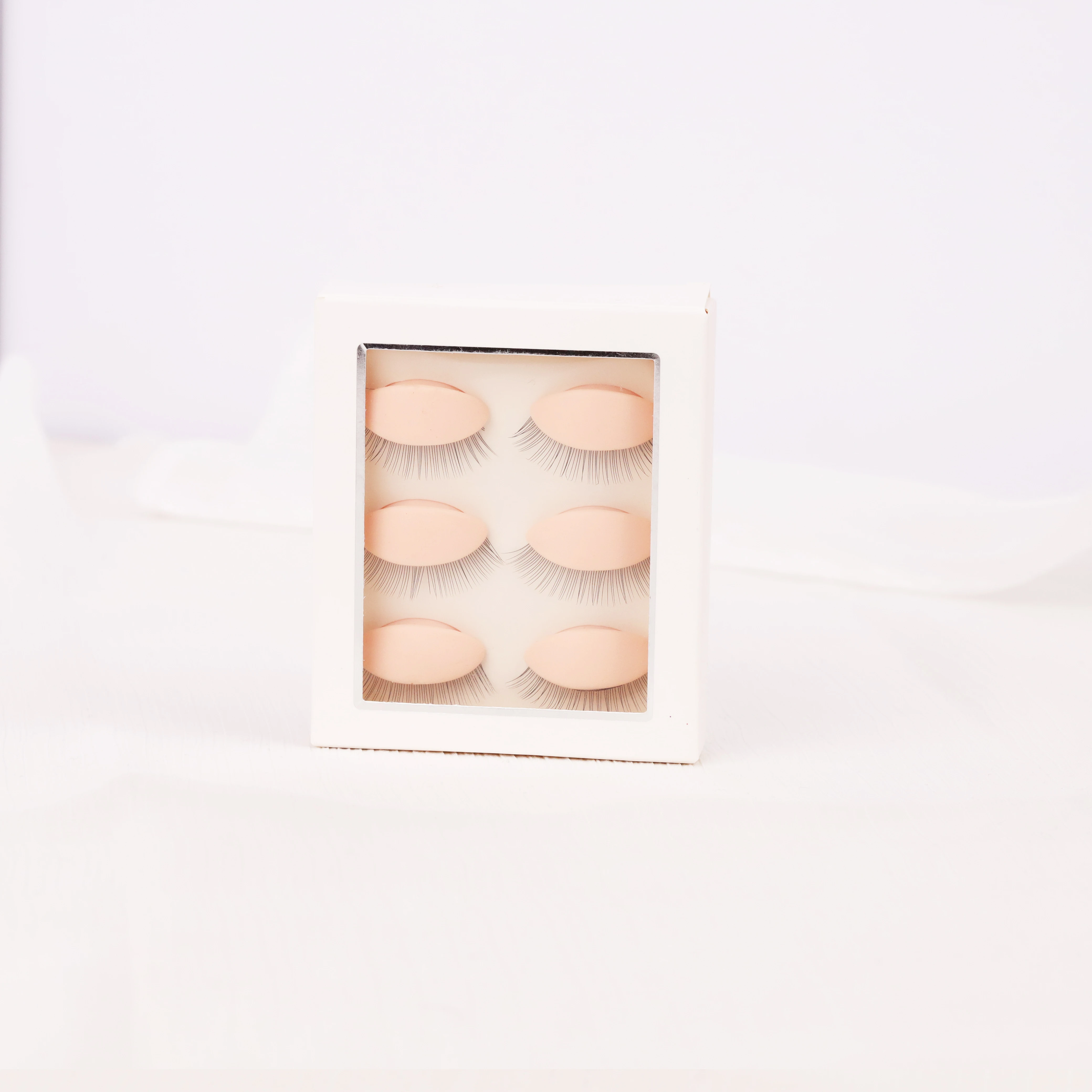 Aguud Eyelash Extension Training Silicone Mannequin Model Head With Removable Replacement Eyelids Grafted Lashes Training Tools