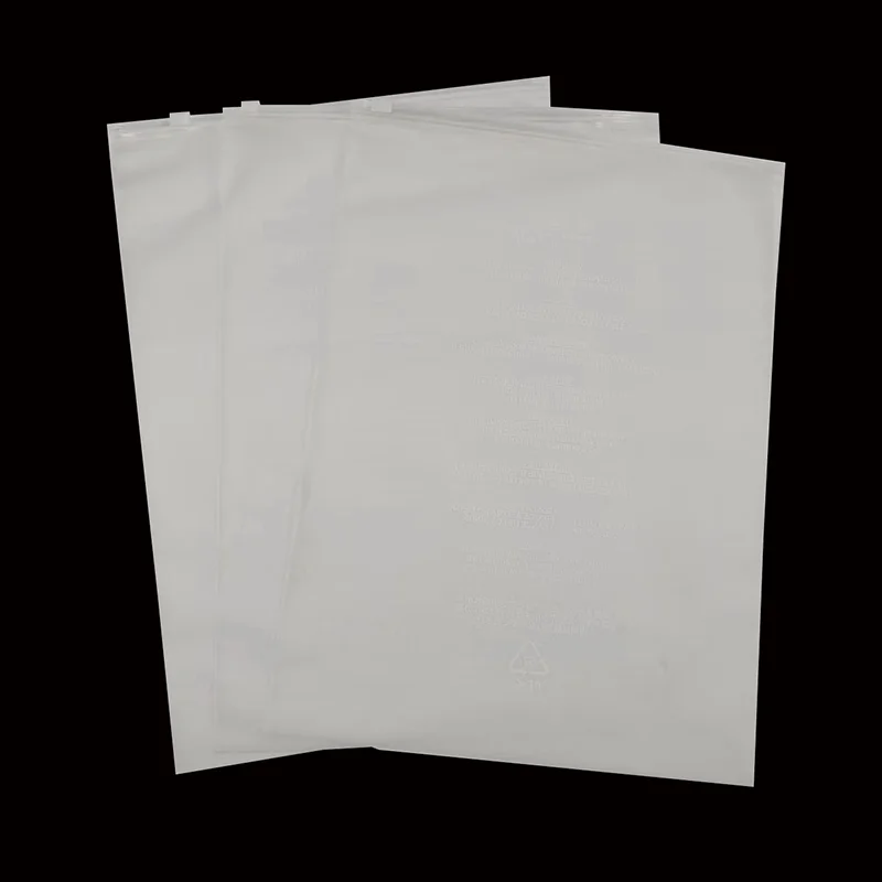 Eco Friendly Fronsted Zipper Bag Resealable Clothes Packaging Plastic Matte zipper bag