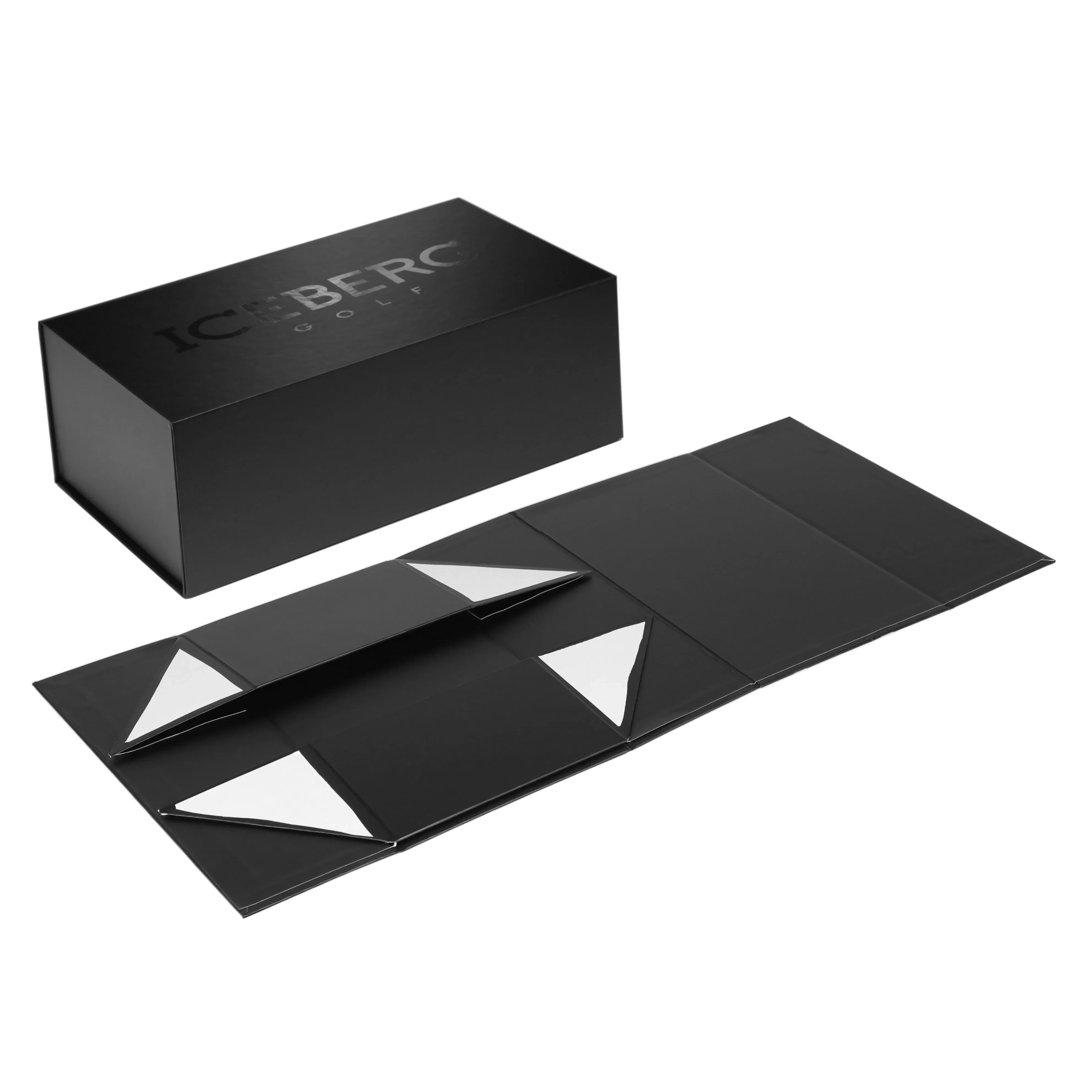 Wholesale Custom Printed Handmade Luxury Rigid Paper Cardboard Black Simple Empty Magnetic Closure Gift Box