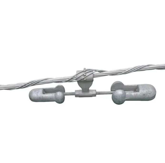 Asymmetric Galvanized 4D Type Stockbridge Vibration Damper with Preformed Grip Rods Transmission Line Fittings