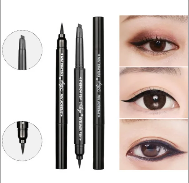 Custom Private Label Makeup Waterproof 2in1 Eyebrow Pencil With Eyeliner