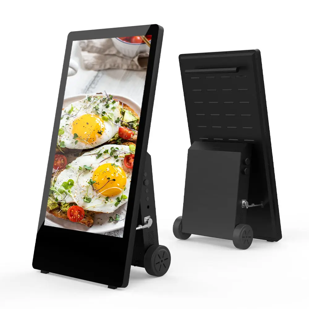 Outdoor Portable Battery Powered Digital Signage Kiosk 43 Inch Lcd Display Digital Poster Display