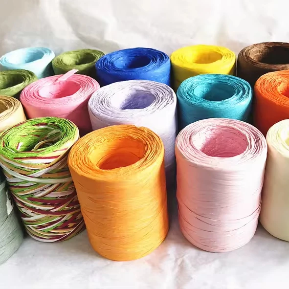 crochet viscose nylon natural environmentally friendly rope paper raffia yarn for crochet handbags