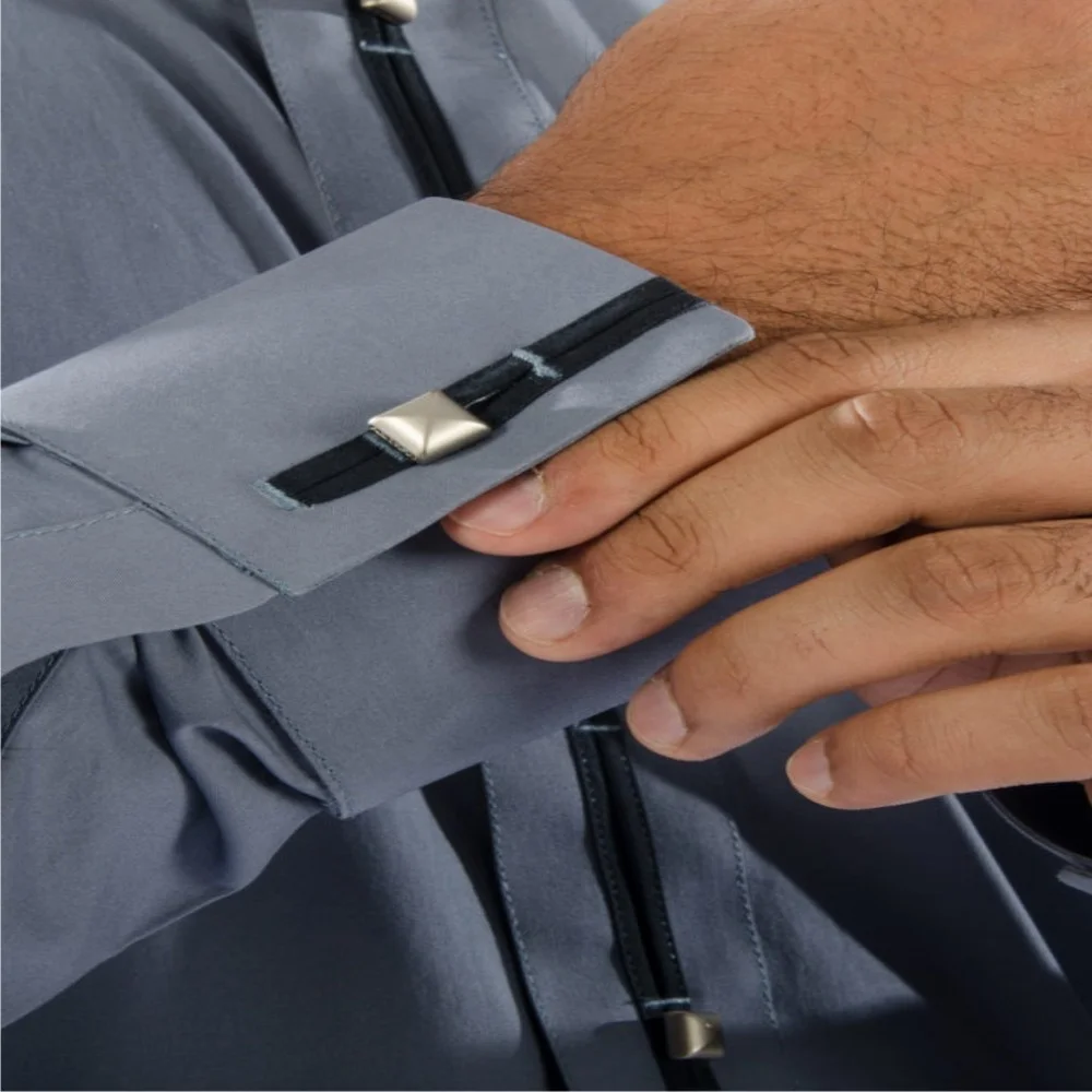 Latest Design Cufflinks Thoub Alnoor Elegant Arabic Robe Casual Long Sleeve Muslim Eid Thobe Islamic Clothing For Youth and Man