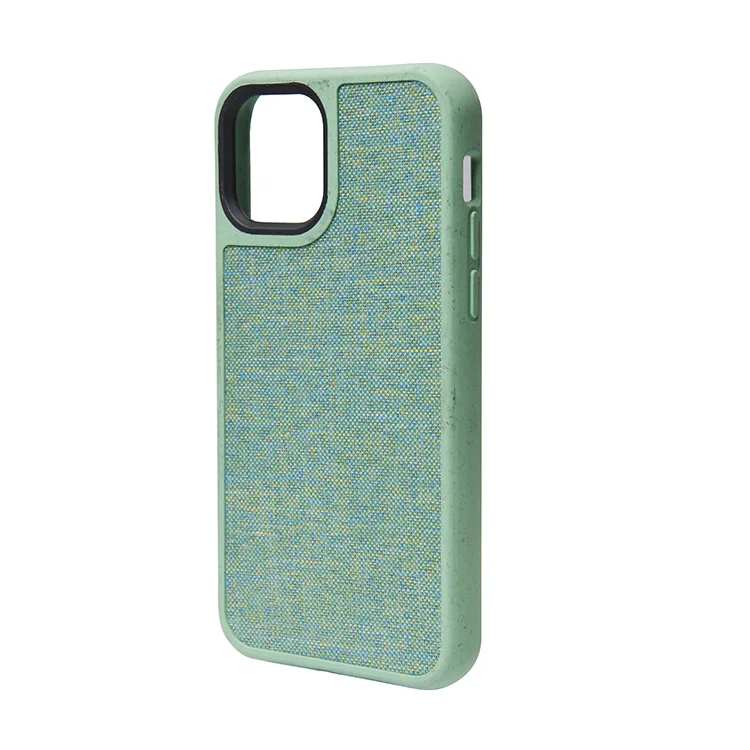 OEM 100% биоразлагаемый двухцветный экологически чистый чехол для сотового телефона из пла-Оксфорда для iPhone