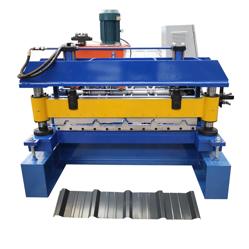 JCX 950 single layer trapezoidal roofing steel sheet roll forming machine IBR color tile making machine