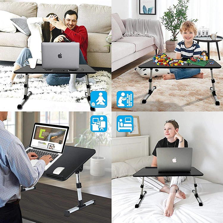 custom design small home office folding laptop standing desk mini bar counter manual height adjustable desk base 2 legs assembly