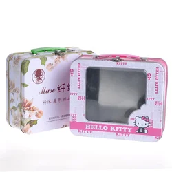 Custom  Metal Cartoon Box Lunch Tin Box With Handle and Lock for Gift and Toy Packing