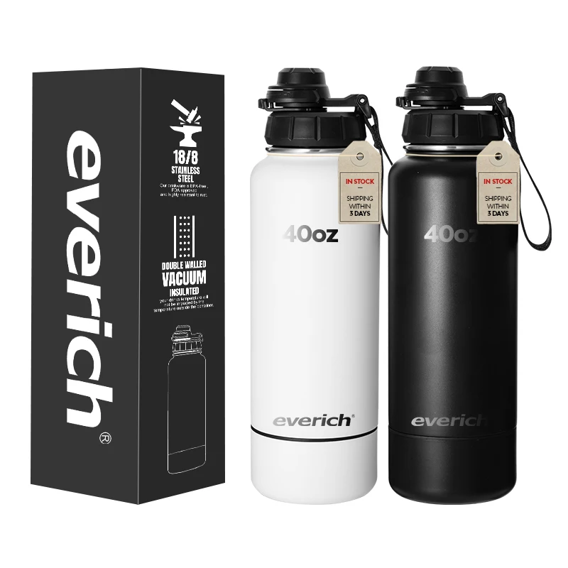 32oz+8oz multi-function stainless steel water bottle double wall insulated ODM Design sport in stock