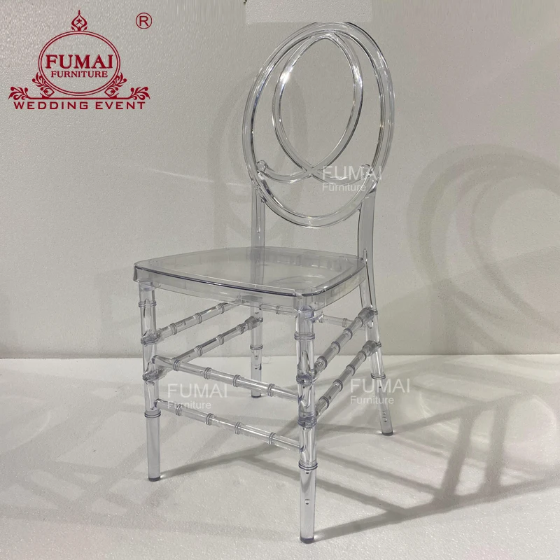  Прокатное событие б/у прозрачный кристалл тиффани chiavari наполеон свадебный стул на открытом