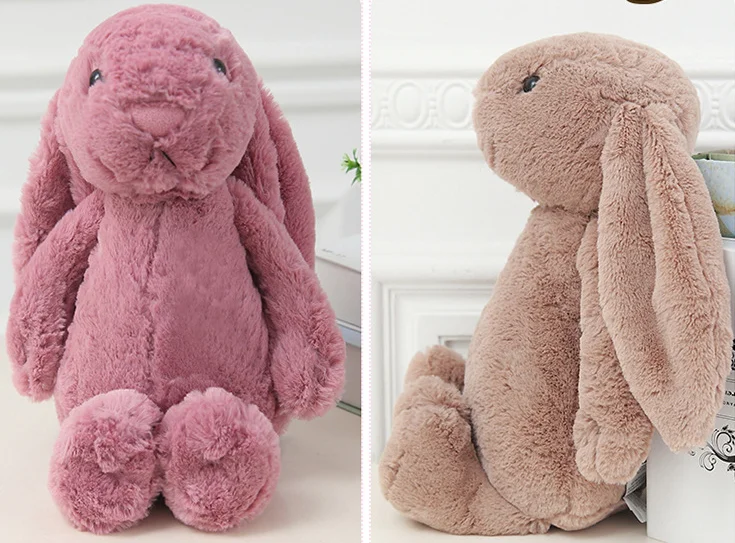 30cm Blossom Easter Rabbit Plush Bunny Long Ear Color Stuffed Soft Bunny Animal Plush Bunny Toy