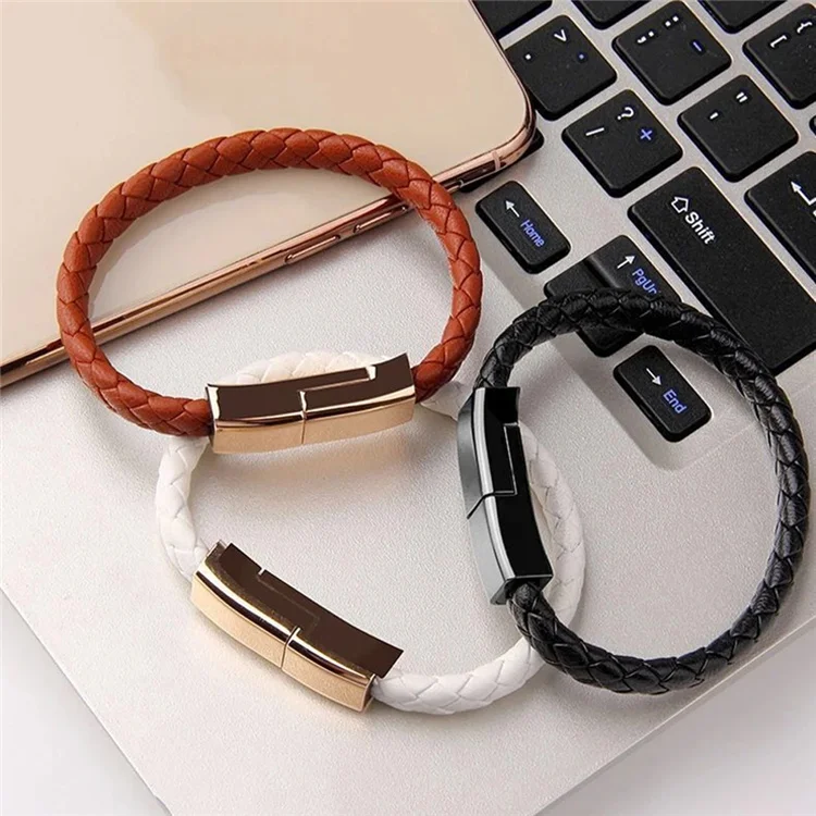 Wearable USB Charging Bracelet Charging Cable Micro USB Charger Cable For iPhone Samsung Galaxy S10 S9 Note 8 Xiaomi Huawei