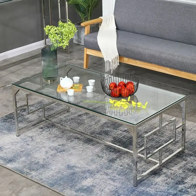manufacture durable marble white copper plating legs, professional carrara coffee table/