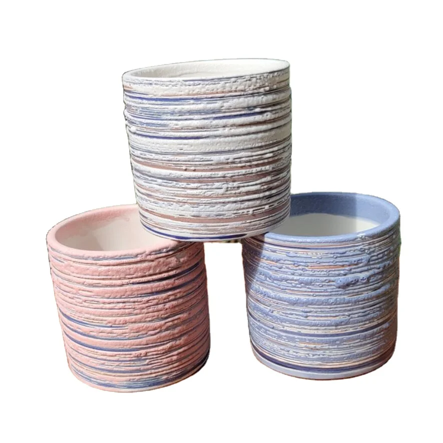 Hot Selling Products Fashion Microgroove Printing Various Bulk Pots For Succulents