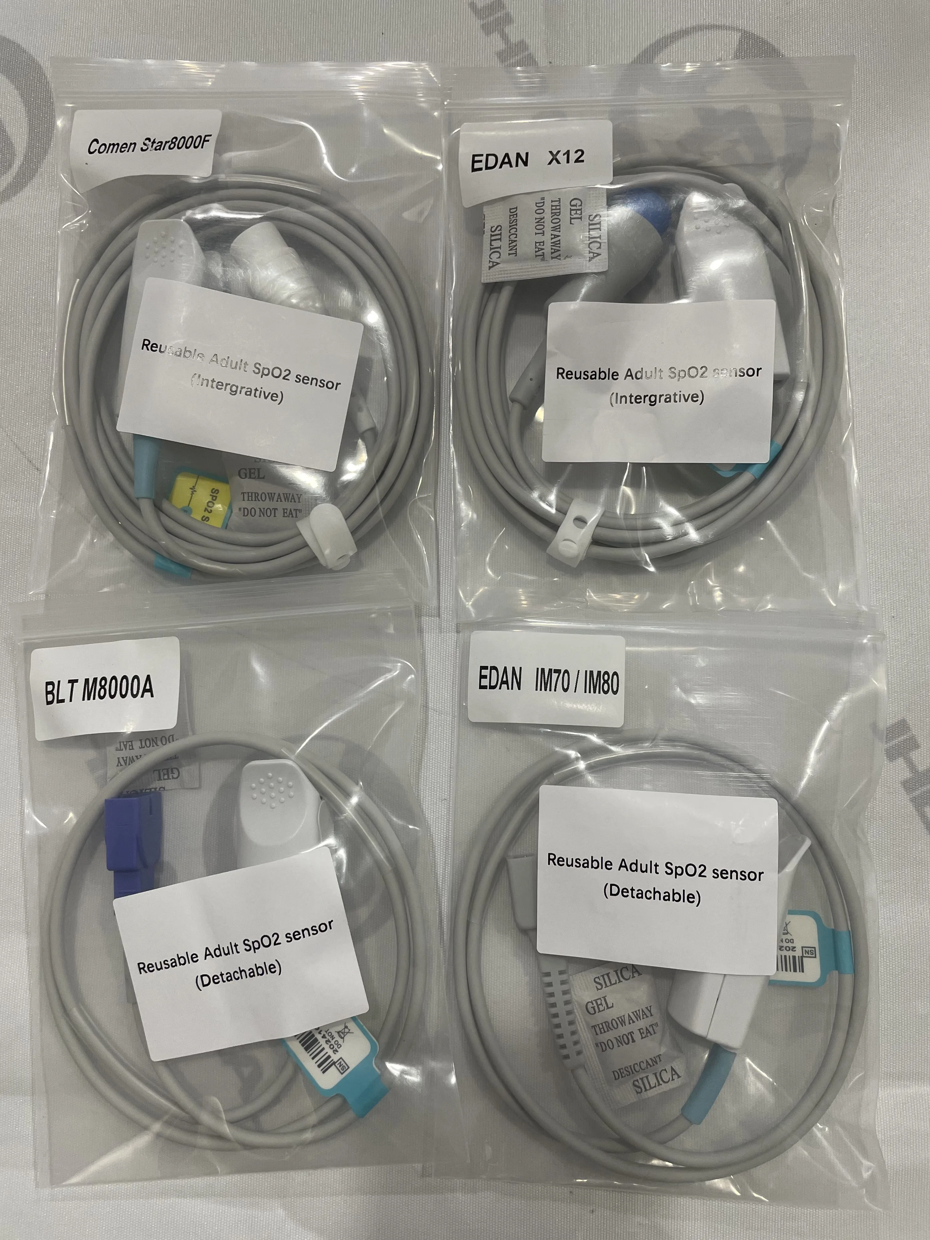 Mindray Edan Comen Compatible SPO2 Sensor ECG Cable Temp Sensor Cuffs SPO2 Extension Cable For ICU Patient Monitor