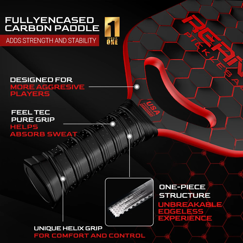 The New Listing Pro Pickleball Paddle Thermoformed T700 18k Kelvar Carbon Fiber 16mm Set Pickleball Paddle