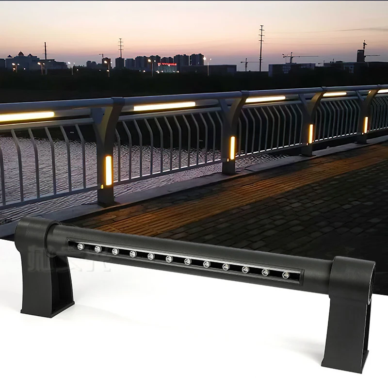 led guardrail light elevated tunnel bollard lamp cast landscaping highway bridge handrail lighting