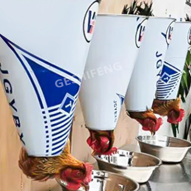Stainless Steel Duck Goose Chicken Slaughter House Equipments Fixed Wing Revealing Head Killing Cone Poultry Restraining Cone