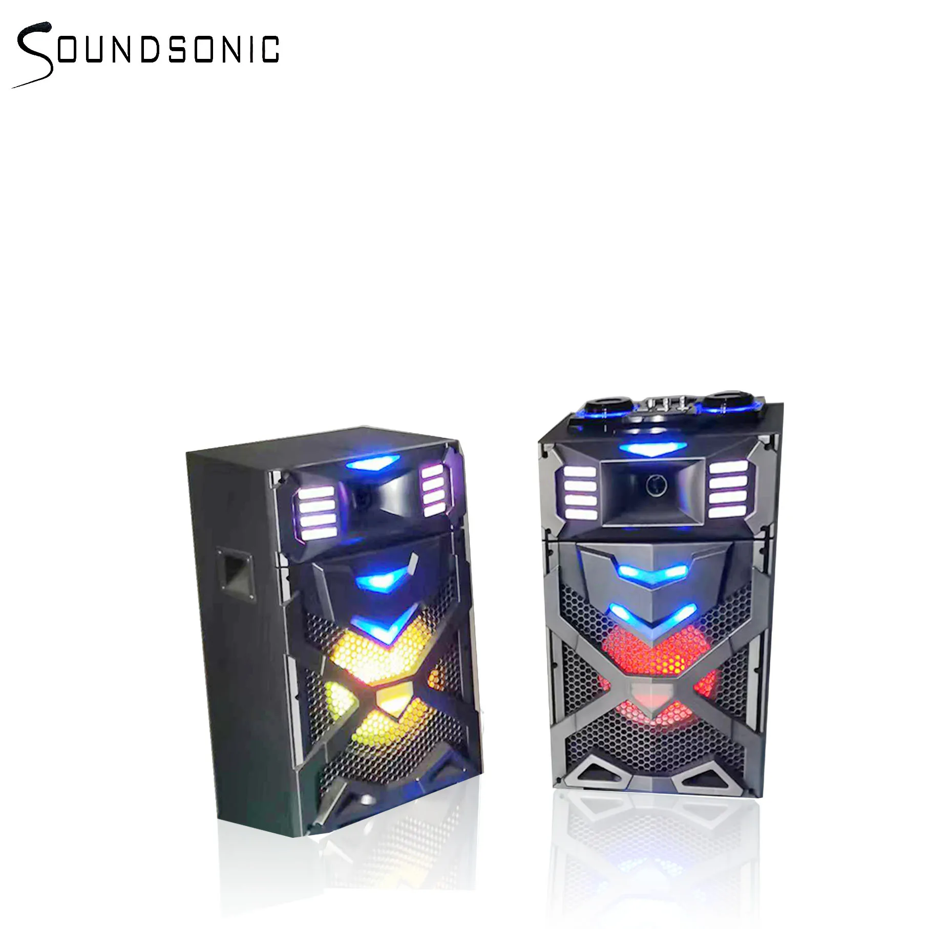 10 inch speaker outdoor active  speaker bt speaker with led light remote control