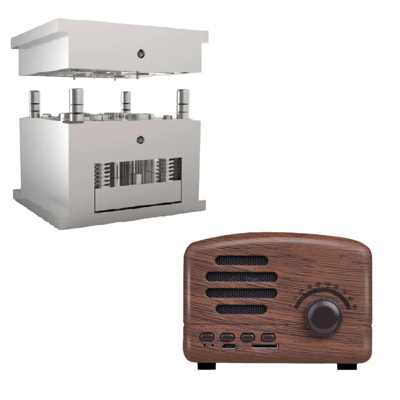 Custom Retro Mini Plastic Mold Bluetooth Speaker Radio Plug Antique Small Sound Injection Molds Cool Runner Hot Runner Plastic