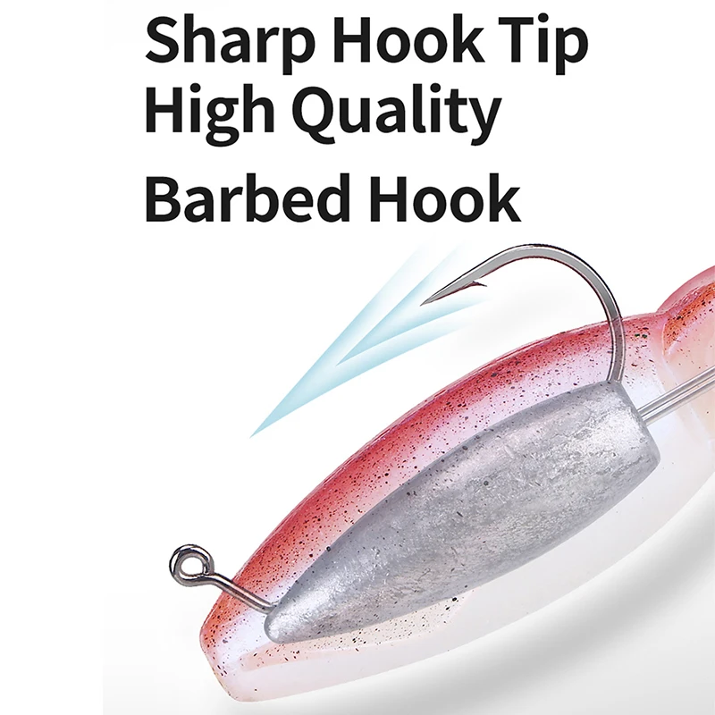 WEIHE 20cm 130g 5colors artificial soft squid fishing bait hooked octopus soft fishing lure with UV luminous lead hook