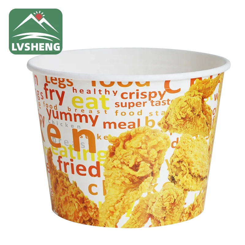 Hot Selling 65 oz 85 oz 15 0oz Take Away Custom Print KFC Fried Chicken Paper Bucket