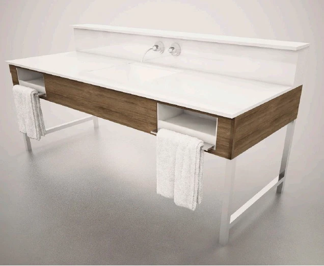 HP0120 Hotel Furniture Manufacturer Hampton Inn Modern New  Design Bathroom Vanity  For Customized Hampton Inn Hotel Furniture