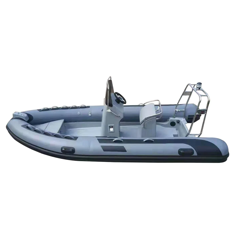 Factory directly sale fiberglass hull hypalon inflatable rib boat with hard bottom