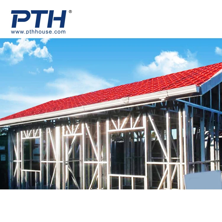 China Supply Uruguay Villa Prefab Light Gauge Steel Villa Cozy and Warm Residential House for Living