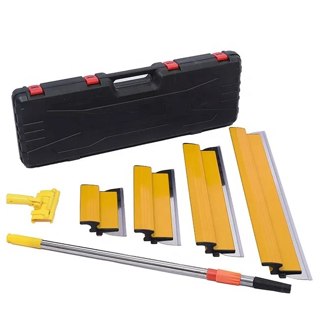 Drywall stainless steel blade smooth different size strong plastic handle skimming spatula