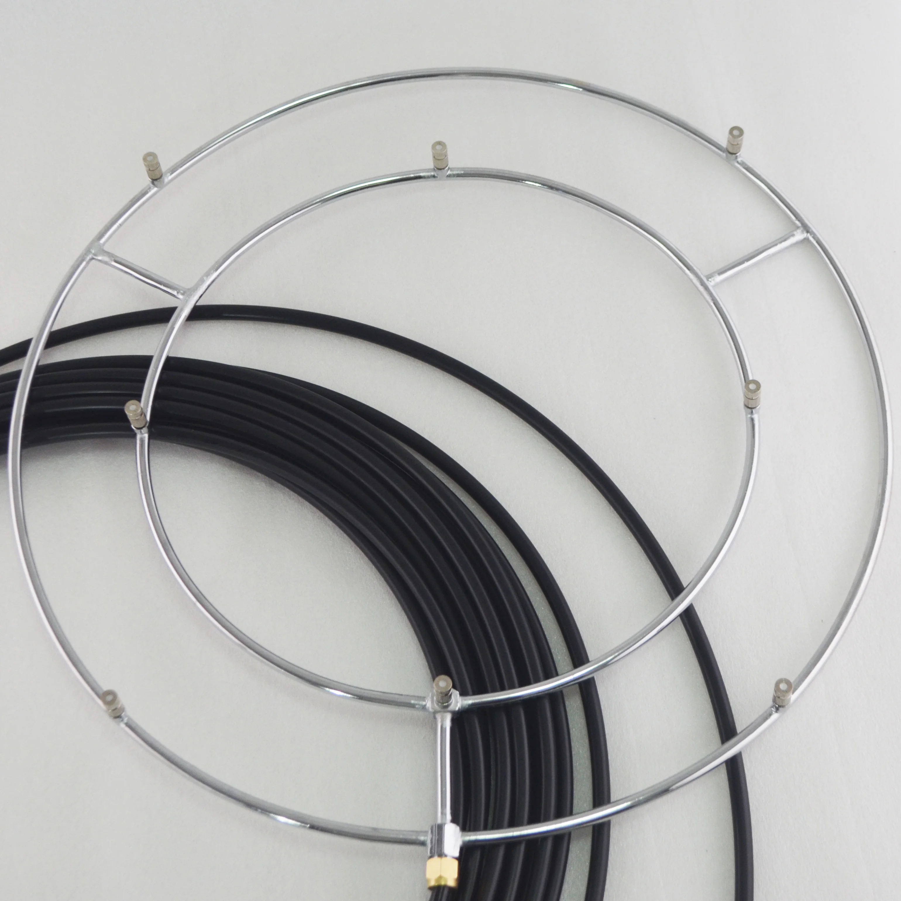 Industrial mist fan ring system with fog machine for summer cool patio humidifier