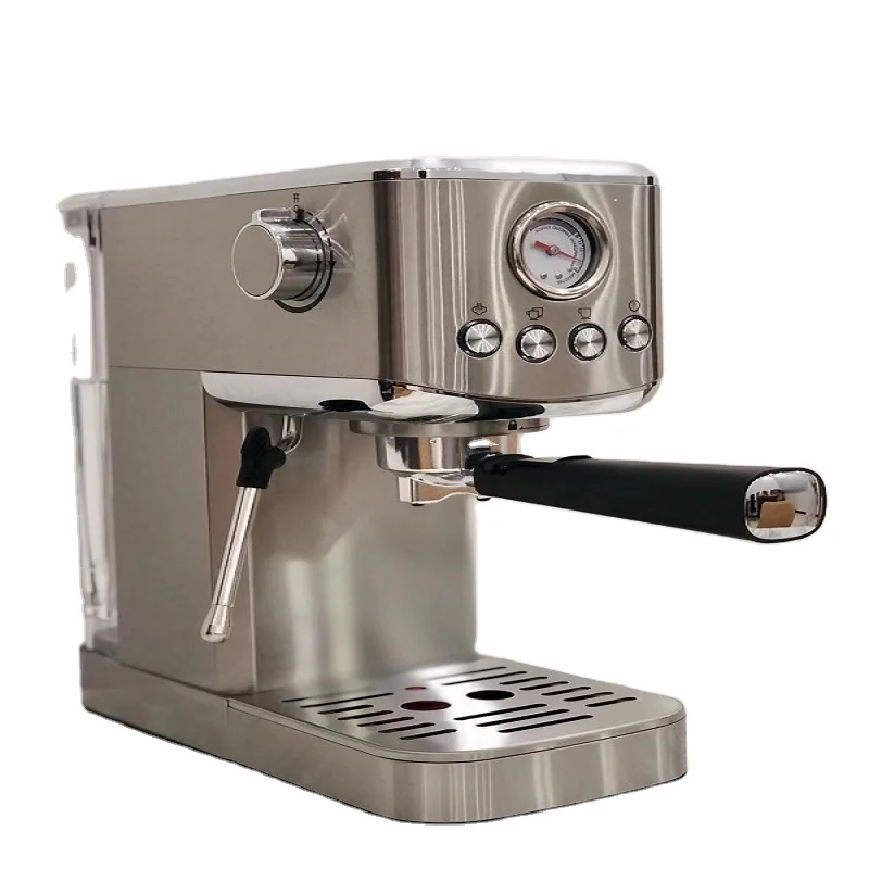 Household Office Espresso 1350W 20Bar Powerful Stainless Steel 1.2L Water Tank with Frothing Function Electric Coffee Maker