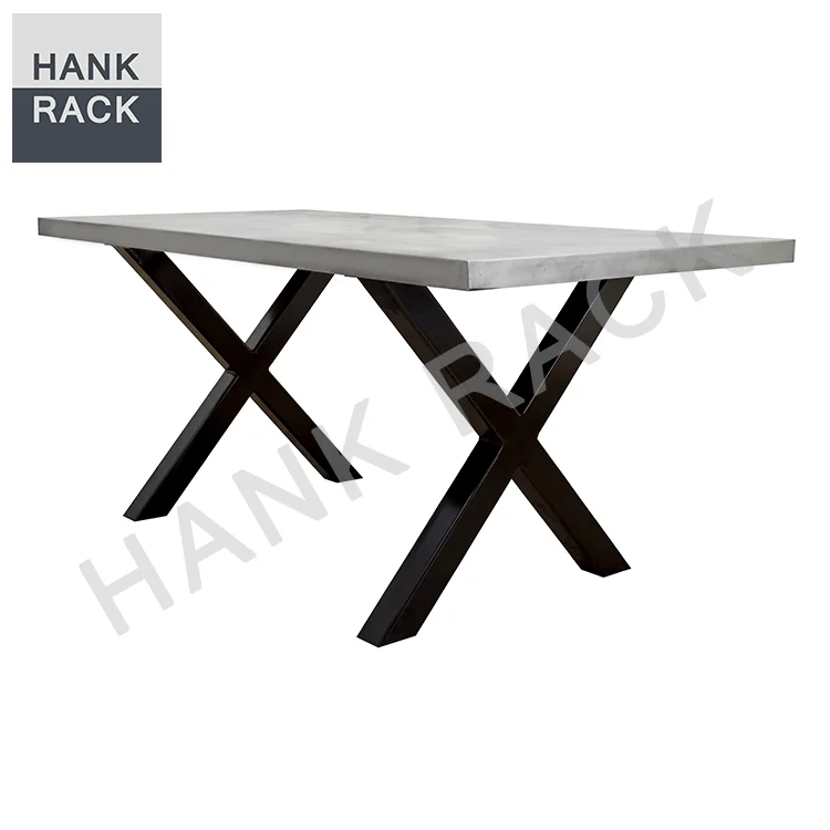 Ningbo Factory Direct Cross Design Steel Metal Industrial Style Kitchen Dining X Shape Table Legs