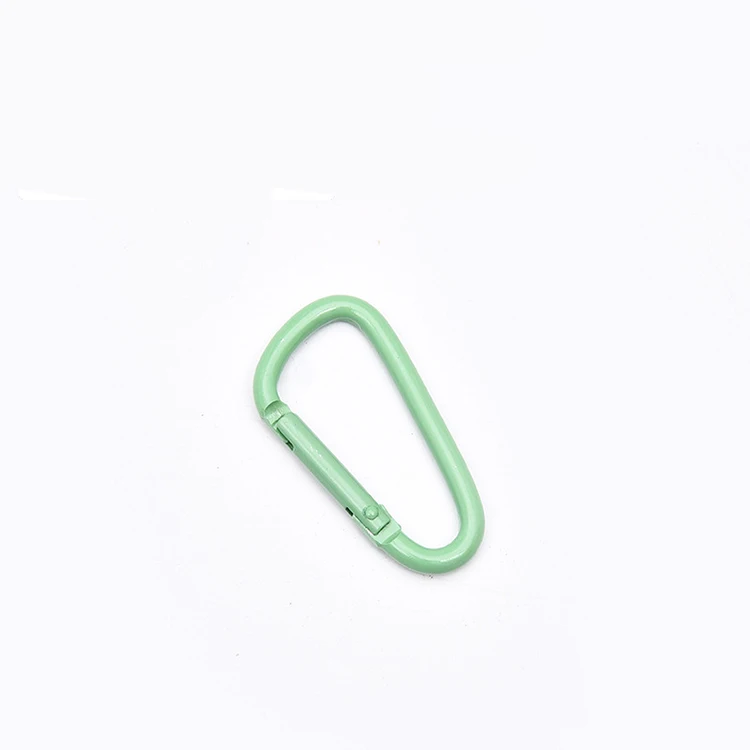 Wholesale Custom Logo 5# Aluminum Alloy Carabiner Hook Colorful Carabiner Clips Strong Climbing Carabiner