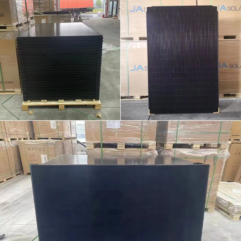JA Solar JAM54D41-435/LB Full Black Bifacial Solar Modules Mono Half Cell 435W 440W 445W 450W 455W Solar Panel