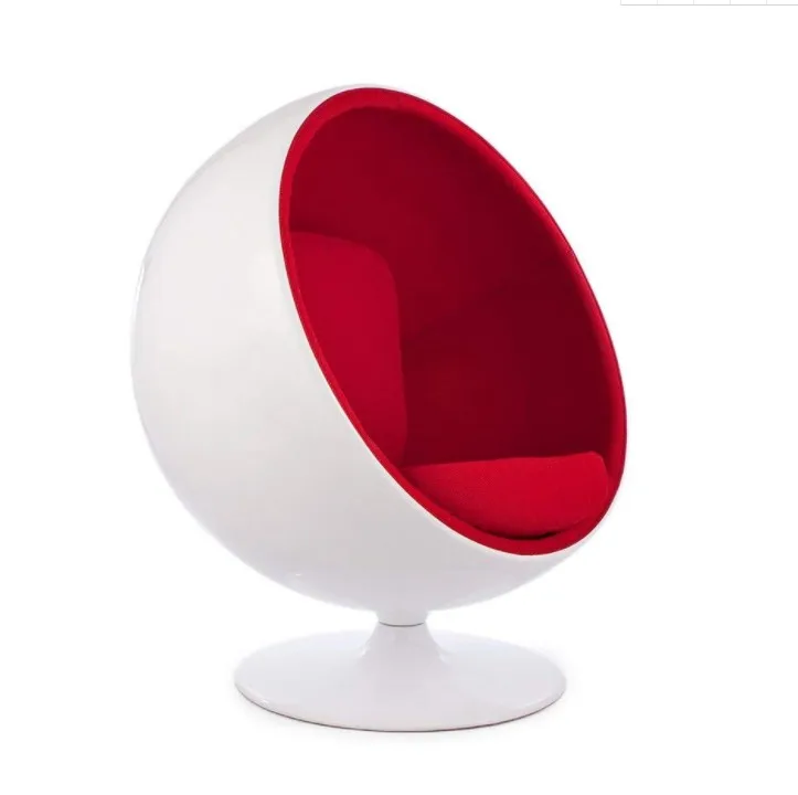 Wholesale popular modern round shape global swivel leisure egg aviator luxury lounge fiberglass ball chair