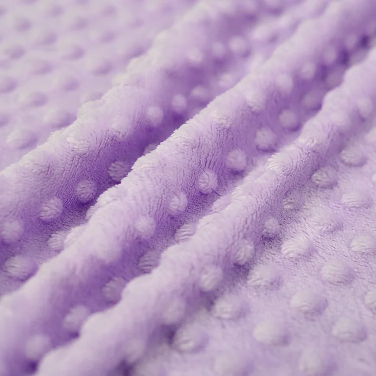 KINGCASON Multi Colors 100% Polyester Bubble Dot Minky Embossed Velvet Fabric For